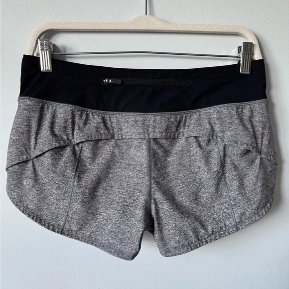 Lululemon Speed Up Short Heather Lux Multi Black / Black Size 6 - Picture 5 of 16